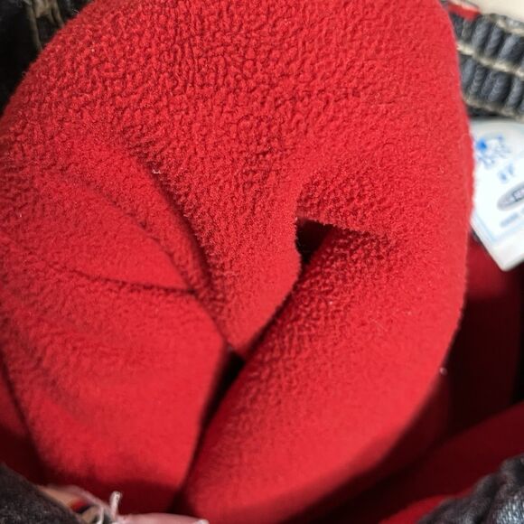 Old Navy Red Flannel Lined Denim Jeans Boys Size 3 T - Picture 10 of 11